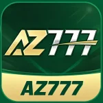 AZ777 game app icon logo featuring green background and gold text for featured thumbnail