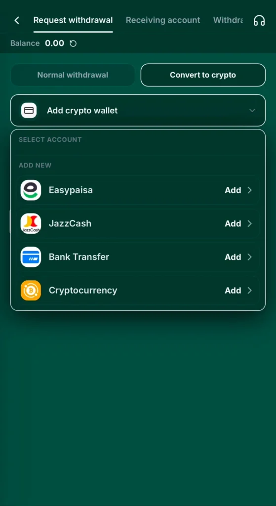PkRupees Game withdrawal process via Easypaisa JazzCash Bank Transfer and Cryptocurrency