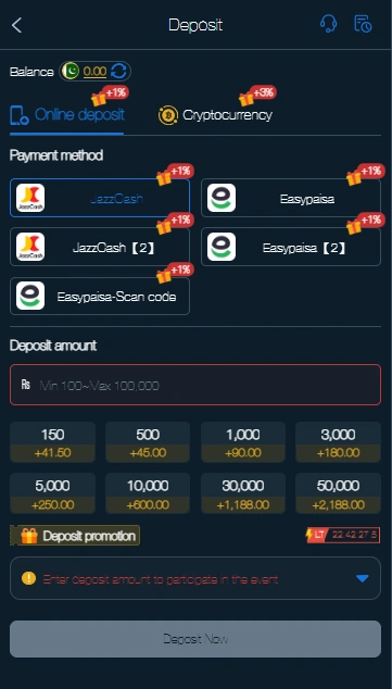 88DD Game Deposit Methods Easypaisa JazzCash and Crypto